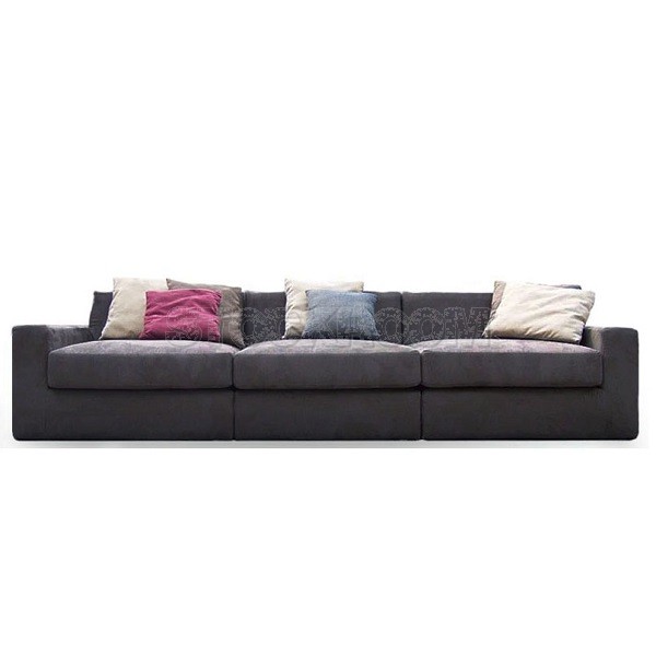 Lucca Fabric Feather Down Sofa - 3 seater