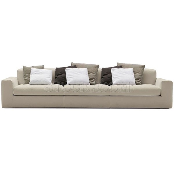 Lucca Fabric Feather Down Sofa - 3 seater