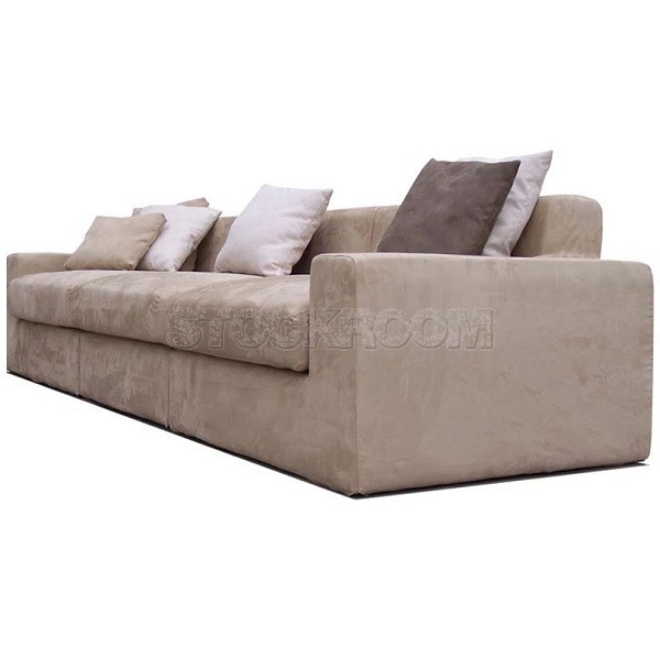 Lucca Fabric Feather Down Sofa - 3 seater