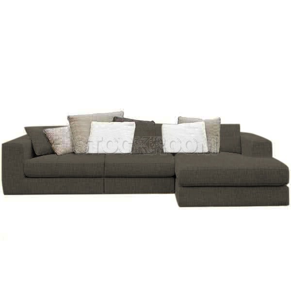 Lucca Fabric Feather Down Sofa - L Shape / Sectional Sofa