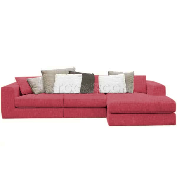 Lucca Fabric Feather Down Sofa - L Shape / Sectional Sofa