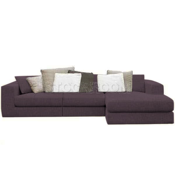 Lucca Fabric Feather Down Sofa - L Shape / Sectional Sofa