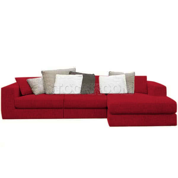 Lucca Fabric Feather Down Sofa - L Shape / Sectional Sofa