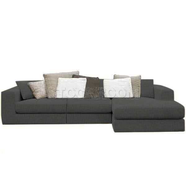 Lucca Fabric Feather Down Sofa - L Shape / Sectional Sofa