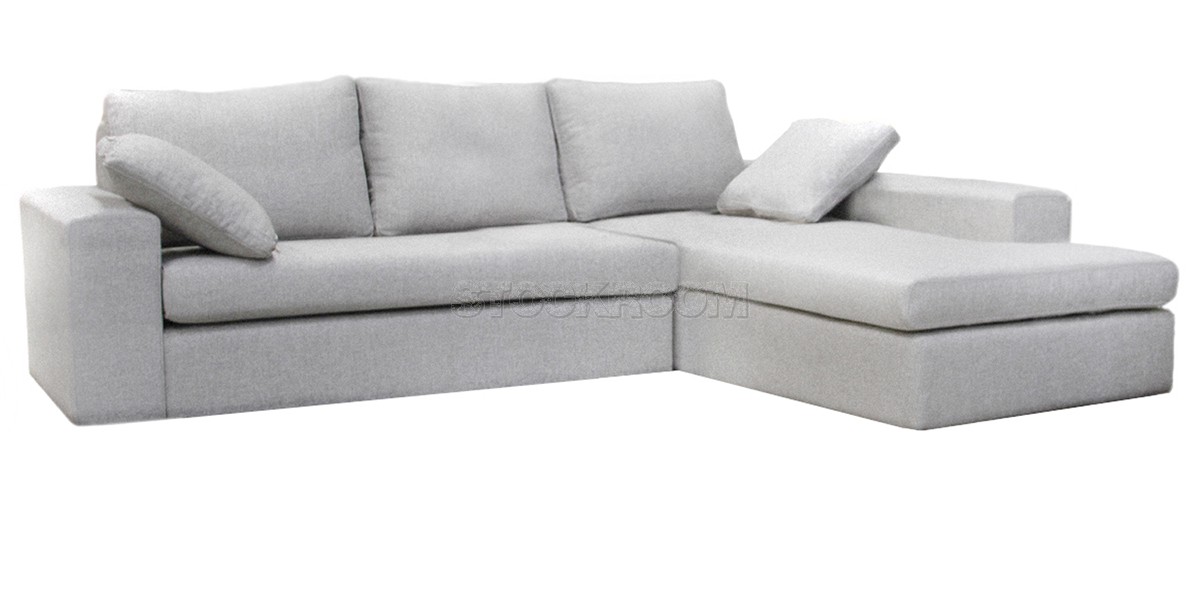 Lucca Fabric Feather Down Sofa - L Shape / Sectional Sofa