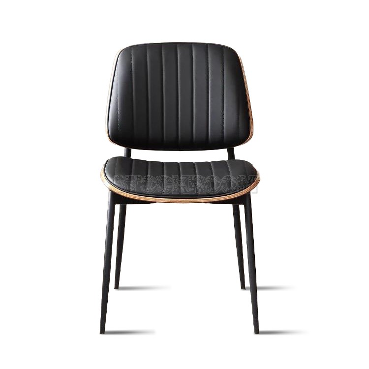 Lyla PU Leather Upholstered Dining Chair With Metal Legs