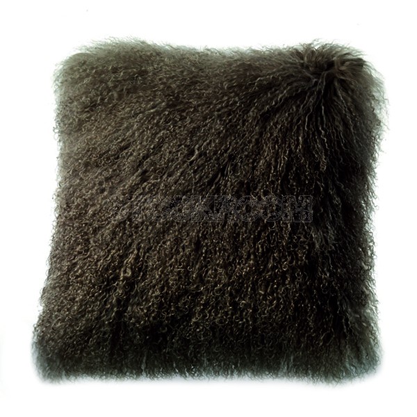 Mongolian Lamb Fur Cushion - White