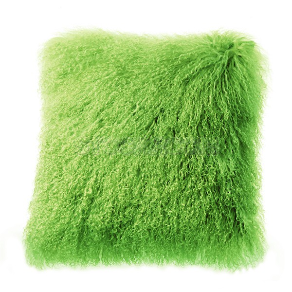 Mongolian Lamb Fur Cushion - White