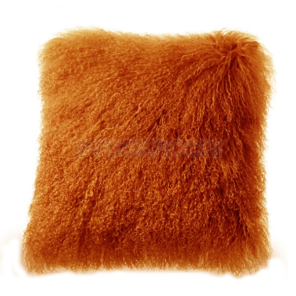 Mongolian Lamb Fur Cushion - White