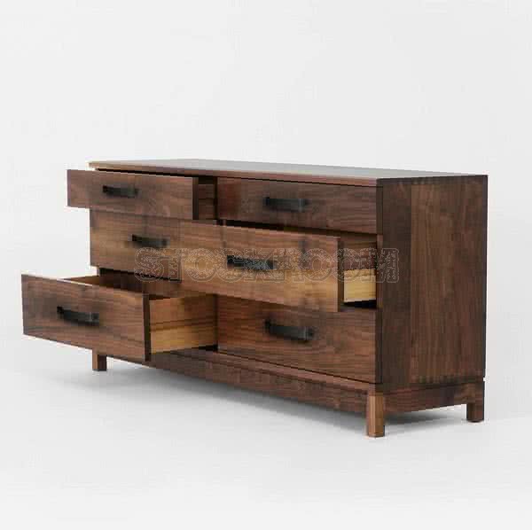 Macy Solid Wood 6 Drawers Sideboard