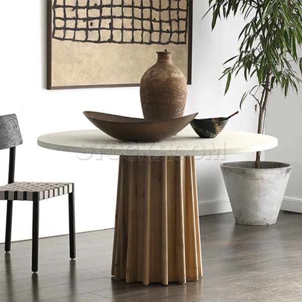 Madelaine Round Slate Dining Table