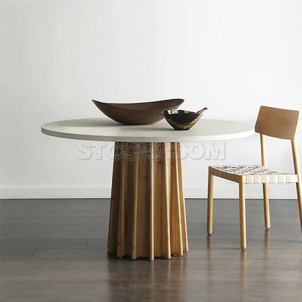 Madelaine Round Slate Dining Table