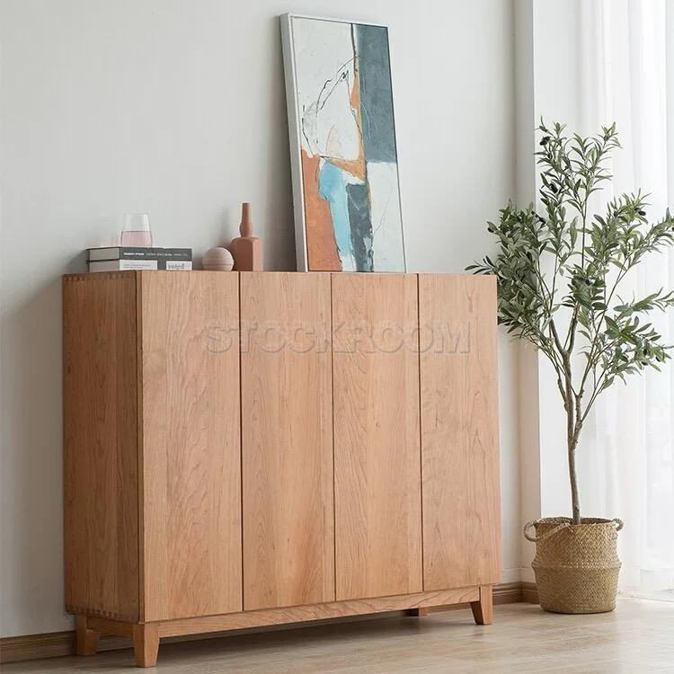 Madison Solid Oak Wood Shoes Cabinet