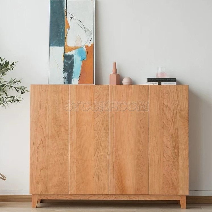 Madison Solid Oak Wood Shoes Cabinet