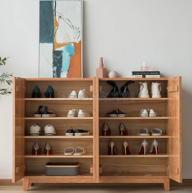 Madison Solid Oak Wood Shoes Cabinet