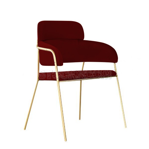 Madsen Velvet Chair with Brass Frame