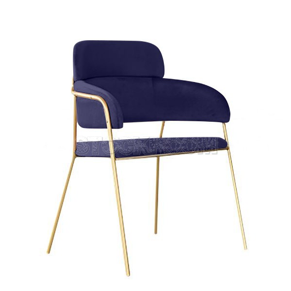 Madsen Velvet Chair with Brass Frame