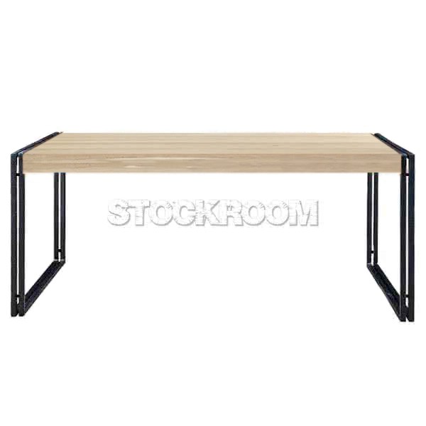 Manhattan Vintage Industrial Style Solid Wood Table by Stockroom