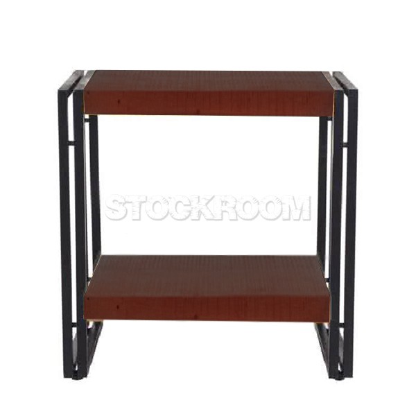 Manhattan Vintage Industrial Style Solid Wood Side / Bedside Table by Stockroom