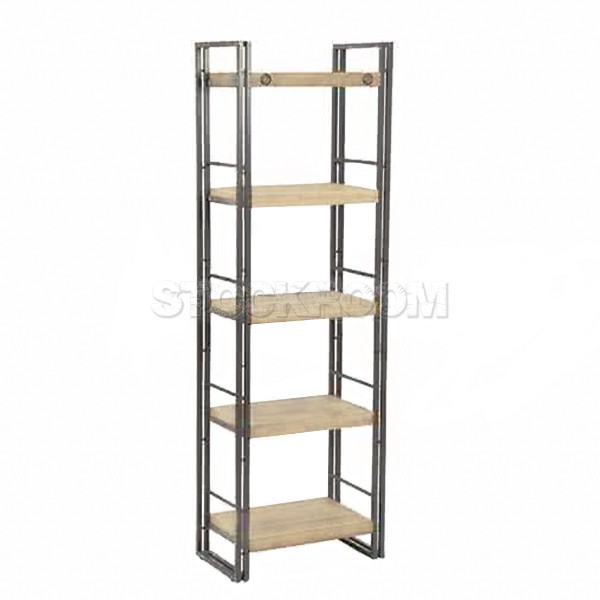 Manhattan Vintage Industrial Style Solid Wood Single Bookshelf by Stockroom