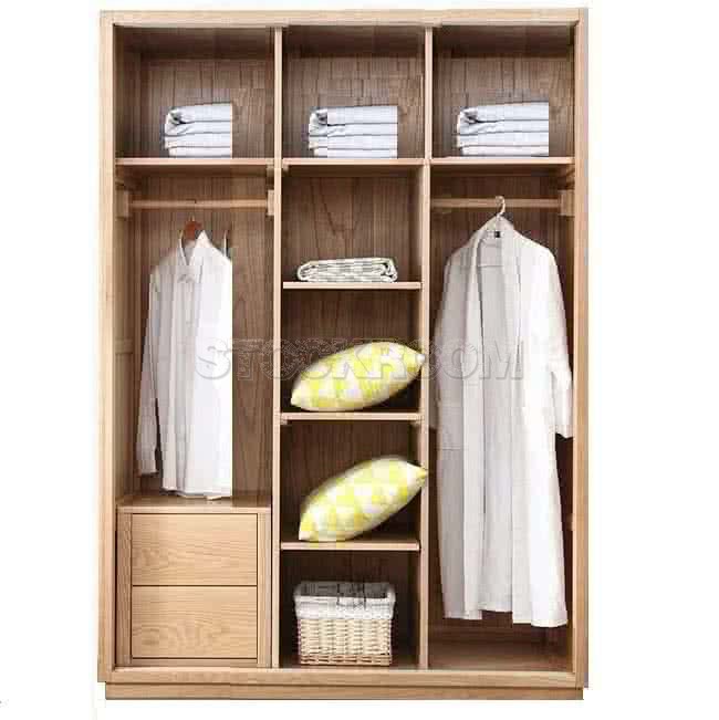 Marca Solid Oak Sliding Door Wardrobe