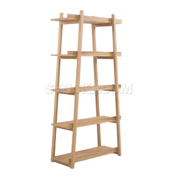 Marcus Solid Oak Wood Bookshelves / Bookcase