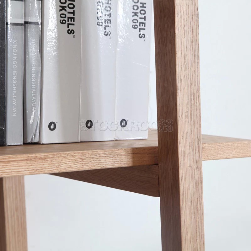 Marcus Solid Oak Wood Bookshelves / Bookcase