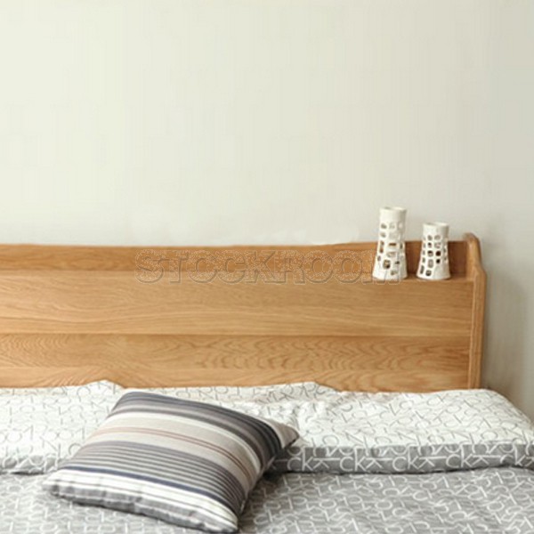 Margaret Solid Oak Wood Bed Frame