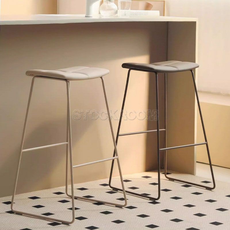 Margery II Leather Upholstered Barstool