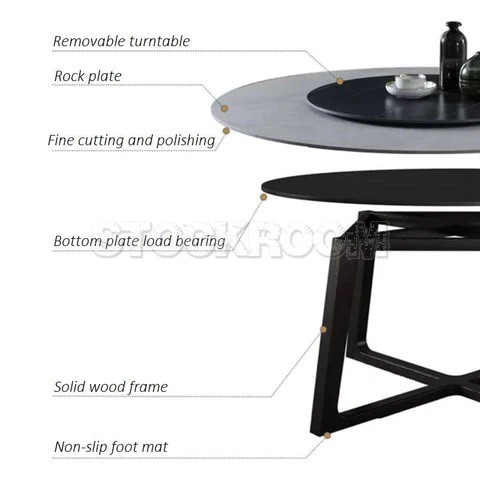 Marina Round Sintered Stone Dining Table