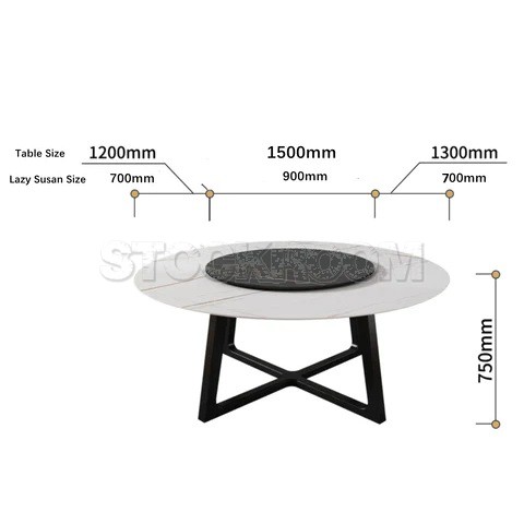 Marina Round Sintered Stone Dining Table