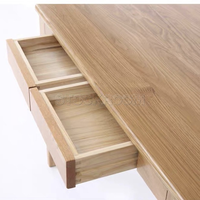 Martin Solid Oak Desk - Oak or Walnut Finish - More Sizes