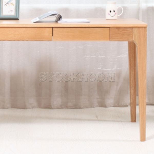 Martin Solid Oak Desk - Oak or Walnut Finish - More Sizes