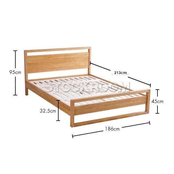 Mason Solid Oak Wood Bed Frame