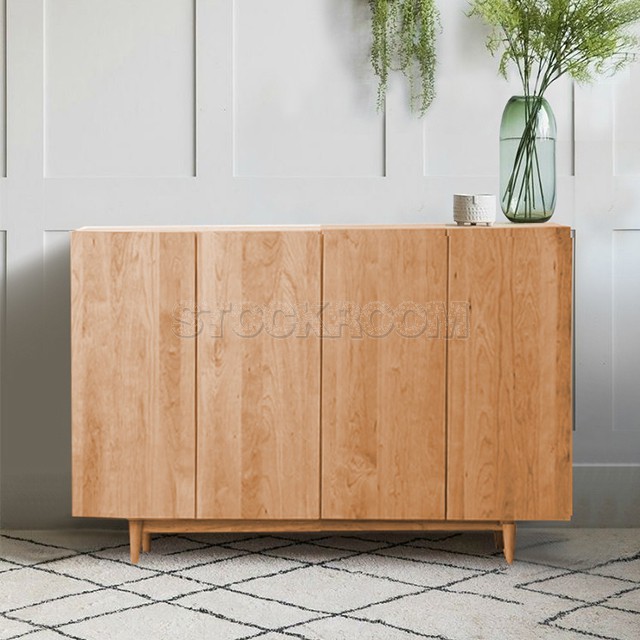 Menton Solid Oak Wood Shoes Cabinet