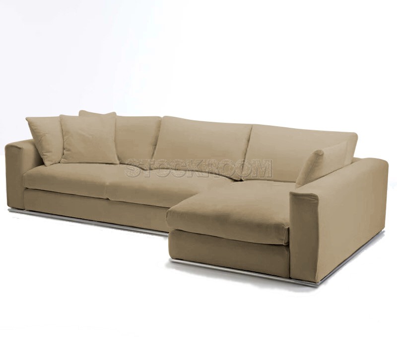 Merton Fabric Feather Down Sofa - L Shape / Sectional Sofa