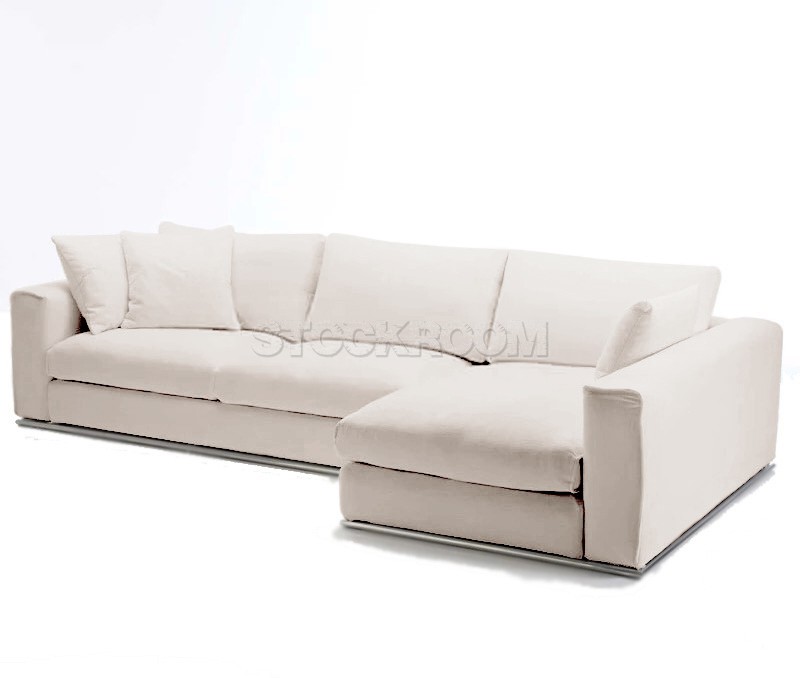 Merton Fabric Feather Down Sofa - L Shape / Sectional Sofa