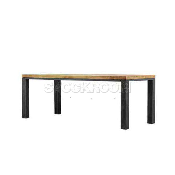 Metztli Industrial Style Solid Wood Coffee Table