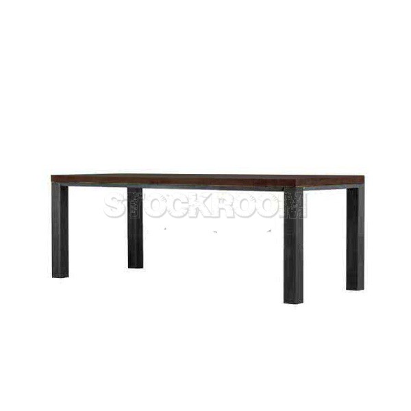 Metztli Industrial Style Solid Wood Coffee Table