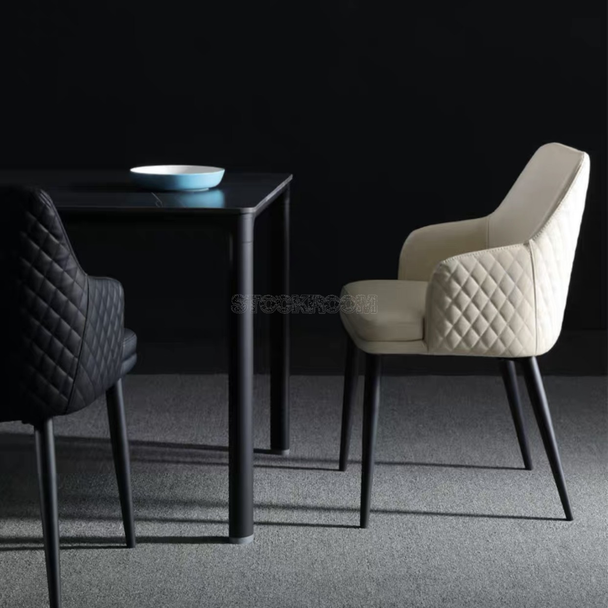 Michel Leather Upholstered Dining Armchair