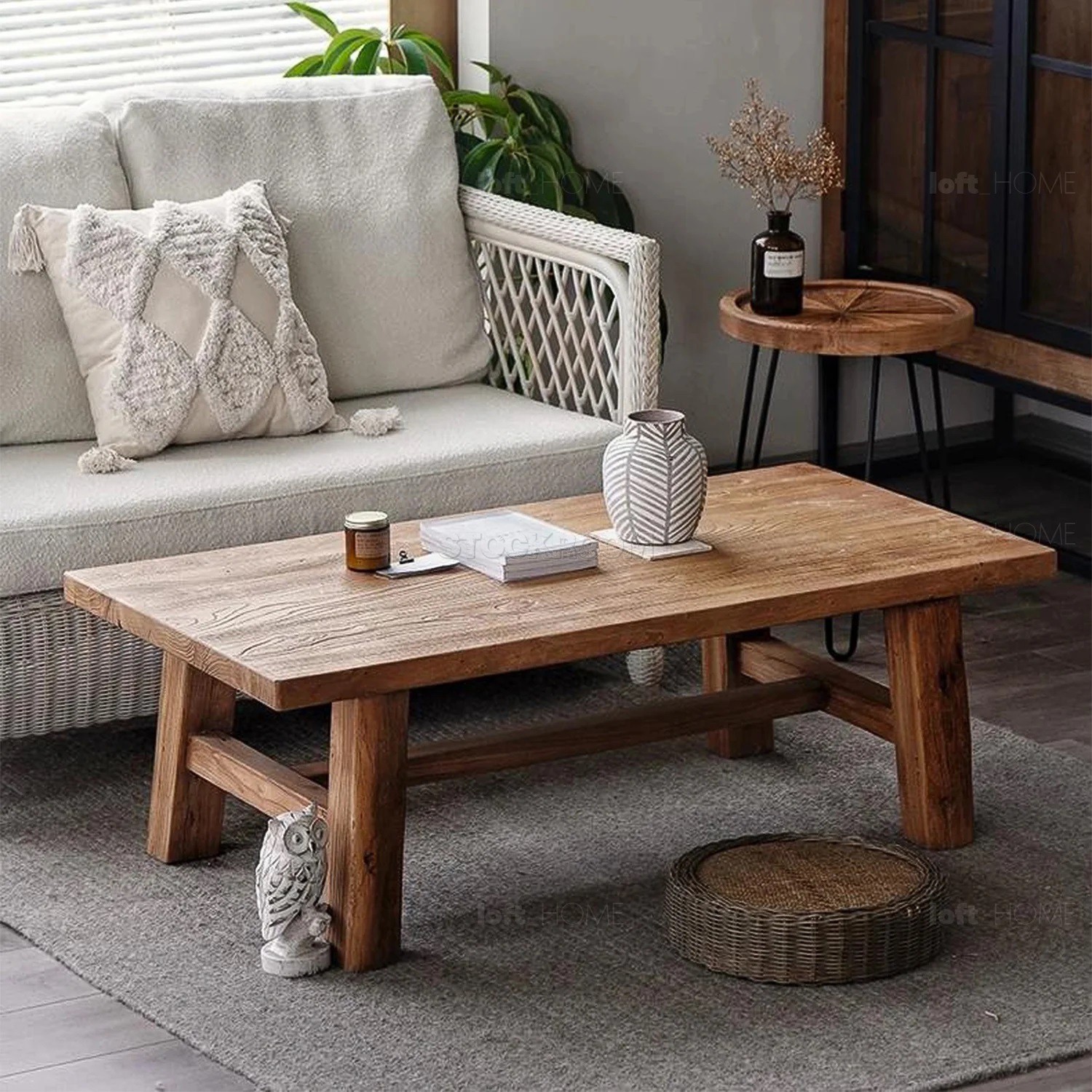 Mikado Rustic Elm Wood Coffee Table