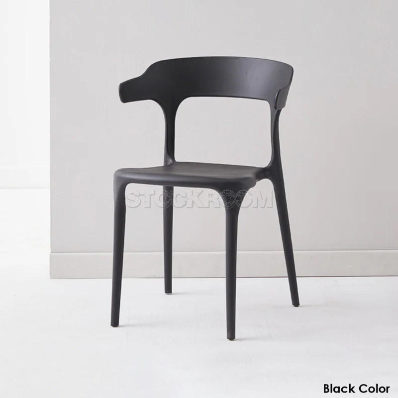 Miko Contemporary Stacking Plastic Armless Chairs