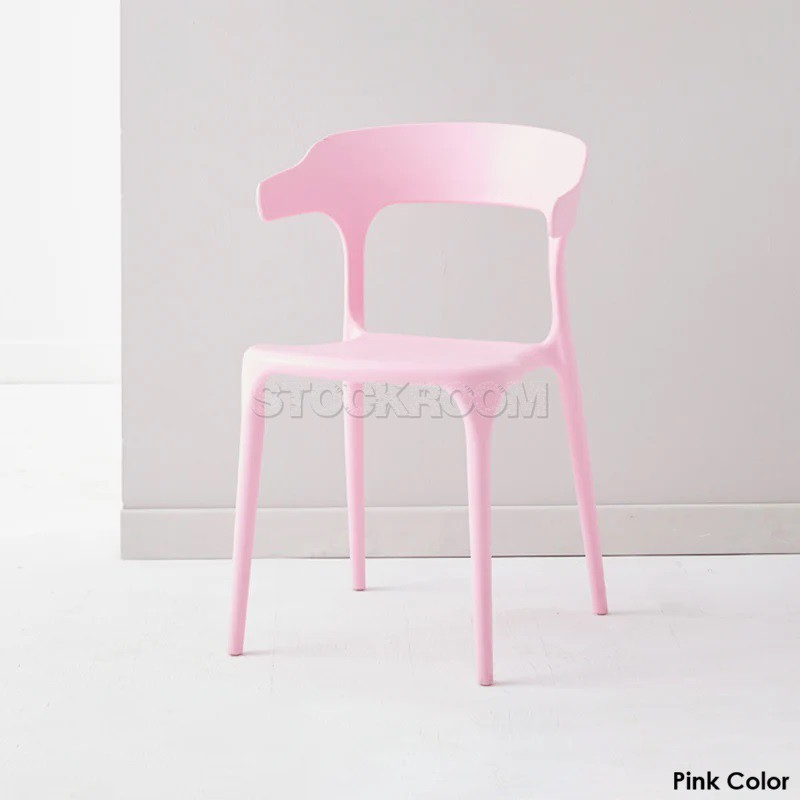 Miko Contemporary Stacking Plastic Armless Chairs