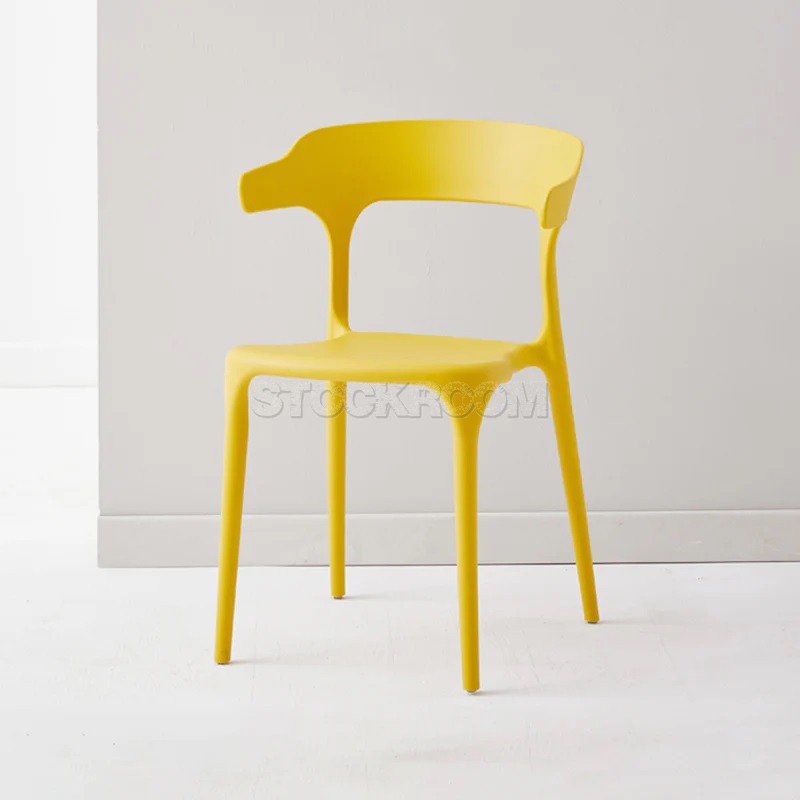 Miko Contemporary Stacking Plastic Armless Chairs