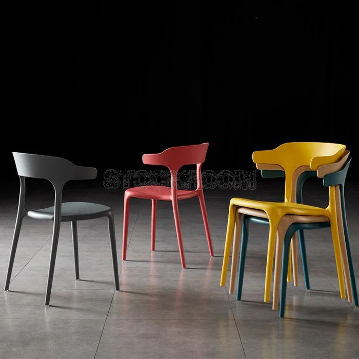 Miko Contemporary Stacking Plastic Armless Chairs