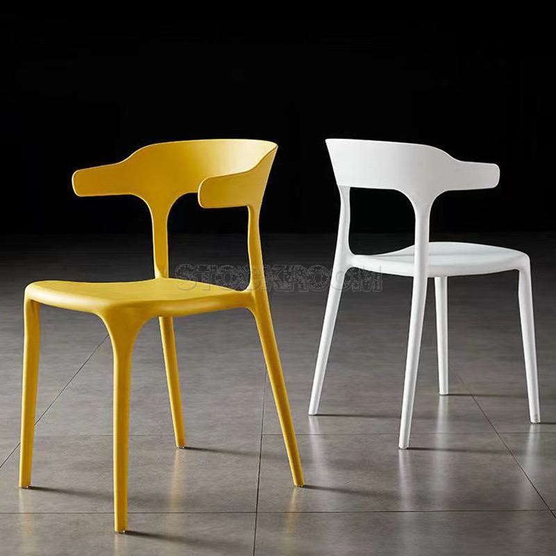 Miko Contemporary Stacking Plastic Armless Chairs