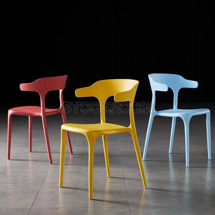 Miko Contemporary Stacking Plastic Armless Chairs