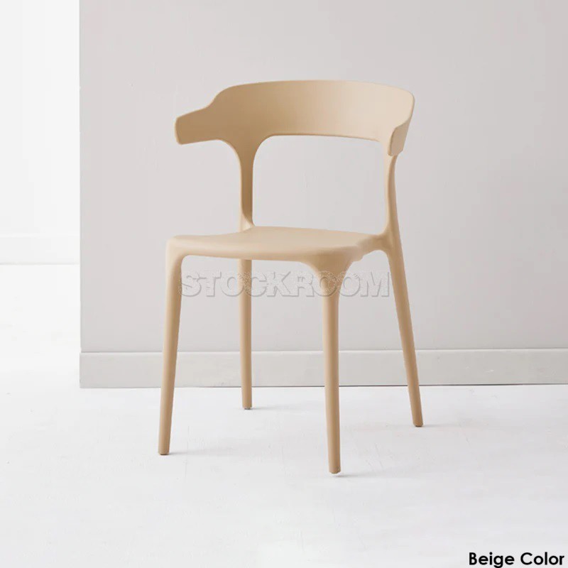 Miko Contemporary Stacking Plastic Armless Chairs