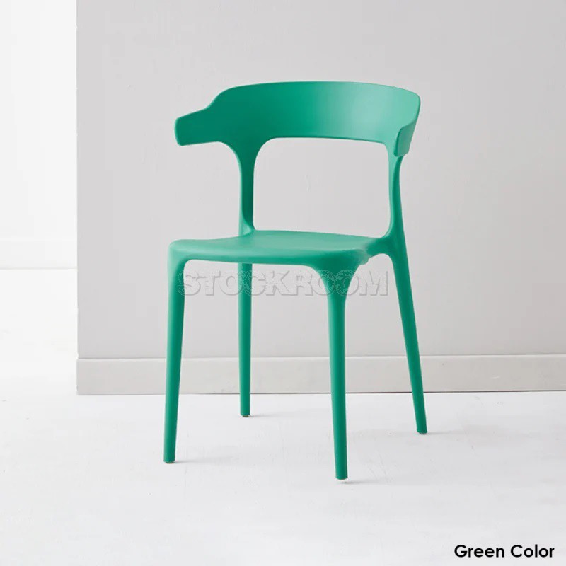 Miko Contemporary Stacking Plastic Armless Chairs