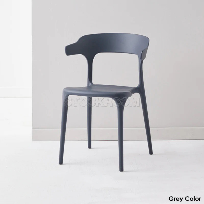 Miko Contemporary Stacking Plastic Armless Chairs